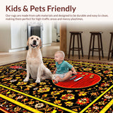 Artistic Yellow and Brown Trellis Motif(Black)