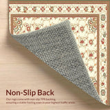 Beige Toned Traditional Runner with Ornate Paisley and Botanical Elements(Beige)