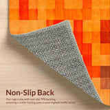 Ultra Soft Area Rug, Non Slip, Stain Resistant, Washable Area Rugs for Living Room, Bedroom, Burnt Orange Shag Rug for Cozy Teen Bedroom(Orange)