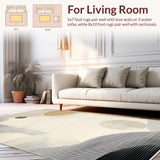 Ultra Soft Area Rug, Non Slip, Stain Resistant, Washable Area Rugs for Living Room, Bedroom, Whimsical Textured Bubble Aesthetic(Beige)