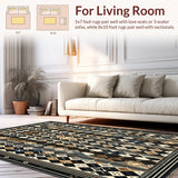 Trendy Black and White Medallion(Beige)