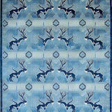 Ultra Soft Area Rug, Non Slip, Stain Resistant, Washable Area Rugs for Living Room, Bedroom, Elegant Blue Animal Motif(Blue)