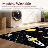 Ultra Soft Area Rug, Non Slip, Stain Resistant, Washable Area Rugs for Living Room, Bedroom, Stellar Educational Play Space(Yellow)