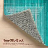 Contemporary Teal Abstract Waves(Blue)