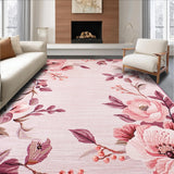 Ultra Soft Area Rug, Non Slip, Stain Resistant, Washable Area Rugs for Living Room, Bedroom, Soft Pastel Shaggy Circular Delight(Pink)