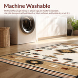 Ultra Soft Area Rug, Non Slip, Stain Resistant, Washable Area Rugs for Living Room, Bedroom, Modern Minimalist Organic Patterns(Beige)