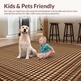 Ultra Soft Area Rug, Non Slip, Stain Resistant, Washable Area Rugs for Living Room, Bedroom, Adorable Cookie Graphic Home Accent(Brown)