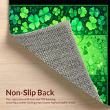Ultra Soft Area Rug, Non Slip, Stain Resistant, Washable Area Rugs for Living Room, Bedroom, Cozy White and Green Palette(Green)