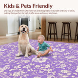 Ultra Soft Area Rug, Non Slip, Stain Resistant, Washable Area Rugs for Living Room, Bedroom, Elegant Plush Shaggy Home Vibe(Purple)
