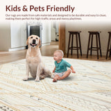 Abstract Diamond Ivory Beige Area with Subtle Geometric Shapes(Beige)