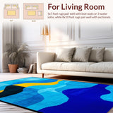 Contemporary Artistic Geometric Motif(Blue)
