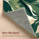 Ultra Soft Area Rug, Non Slip, Stain Resistant, Washable Area Rugs for Living Room, Bedroom, Soft Green Nature-Inspired Motif(Green)