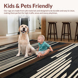 Ultra Soft Area Rug, Non Slip, Stain Resistant, Washable Area Rugs for Living Room, Bedroom, Rustic Animal Print Chic Design(Brown)