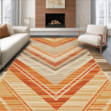 Ultra Soft Area Rug, Non Slip, Stain Resistant, Washable Area Rugs for Living Room, Bedroom, Elegant Modern Abstract Pattern(Orange)