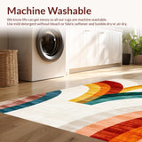 Ultra Soft Area Rug, Non Slip, Stain Resistant, Washable Area Rugs for Living Room, Bedroom, Whimsical Bright-Toned Design(Yellow)