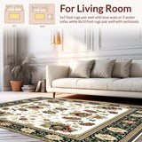 Floral Area with Beige Tones(White)