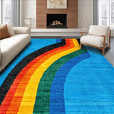 Ultra Soft Area Rug, Non Slip, Stain Resistant, Washable Area Rugs for Living Room, Bedroom, Eclectic Lighter Shaped Aesthetic(Blue)