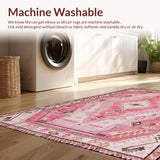 Ultra Soft Area Rug, Non Slip, Stain Resistant, Washable Area Rugs for Living Room, Bedroom, Vibrant Pink Western Boot Motif(Pink)