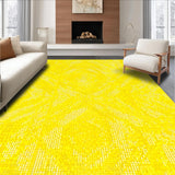 Ultra Soft Area Rug, Non Slip, Stain Resistant, Washable Area Rugs for Living Room, Bedroom, Artistic Irregular Shag Pattern(Yellow)