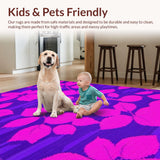Ultra Soft Area Rug, Non Slip, Stain Resistant, Washable Area Rugs for Living Room, Bedroom, Lavish Fluffy Textured Elegance(Purple)