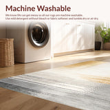 Ultra Soft Area Rug, Non Slip, Stain Resistant, Washable Area Rugs for Living Room, Bedroom, Elegant Gradient Ombre Aesthetic(Gold)