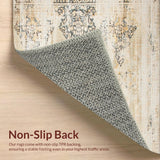 Chic Vintage Distressed Floral Elegance(Beige)