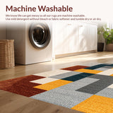 Ultra Soft Area Rug, Non Slip, Stain Resistant, Washable Area Rugs for Living Room, Bedroom, Stylish Minimalist Geometric Carpet for Open Space Interiors(Gray)