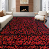 Ultra Soft Area Rug, Non Slip, Stain Resistant, Washable Area Rugs for Living Room, Bedroom, Playful Contemporary Text Design(Brown)