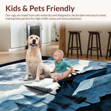 Artistic Gray Wolf Silhouette Design(Blue)