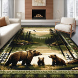 Ultra Soft Area Rug, Non Slip, Stain Resistant, Washable Area Rugs for Living Room, Bedroom, Charming Cozy Lodge Aesthetic(Brown)