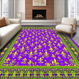Ultra Soft Area Rug, Non Slip, Stain Resistant, Washable Area Rugs for Living Room, Bedroom, Vibrant Carnival Color Splash(Purple)