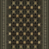 Trendy Shaggy Textured Geometric Elements(Black)