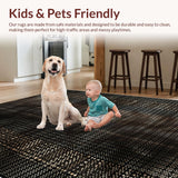 Ultra Soft Area Rug, Non Slip, Stain Resistant, Washable Area Rugs for Living Room, Bedroom, Leopard Design Pet-Friendly Bedroom Area Rug(Beige)