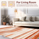 Ultra Soft Area Rug, Non Slip, Stain Resistant, Washable Area Rugs for Living Room, Bedroom, Distressed Soft Shag Pattern(Brown)