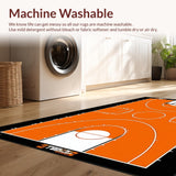 Ultra Soft Area Rug, Non Slip, Stain Resistant, Washable Area Rugs for Living Room, Bedroom, Lively Graphic Sports Circle(Orange)