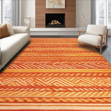 Ultra Soft Area Rug, Non Slip, Stain Resistant, Washable Area Rugs for Living Room, Bedroom, Contemporary Rustic Orange Elegance(Orange)