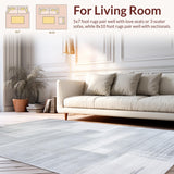Ultra Soft Area Rug, Non Slip, Stain Resistant, Washable Area Rugs for Living Room, Bedroom, Sleek Neutral Shaggy Elegance(Gray)