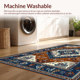 Ultra Soft Area Rug, Non Slip, Stain Resistant, Washable Area Rugs for Living Room, Bedroom, Artful Tiled Geometric Arrangement(Brown)