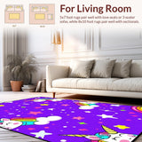 Lovely Cartoonish Whirlwind of Colors(Purple)