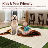 Ultra Soft Area Rug, Non Slip, Stain Resistant, Washable Area Rugs for Living Room, Bedroom, Vibrant St. Patrick's Day Motif(Brown)