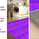 Ultra Soft Area Rug, Non Slip, Stain Resistant, Washable Area Rugs for Living Room, Bedroom, Lively Circular Kaleidoscope Effect(Purple)
