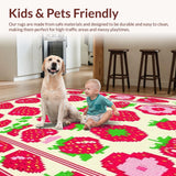 Lively Retro Strawberry Print(Red)