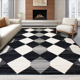 Contemporary Black Checkered Style(Black)