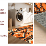 Ultra Soft Area Rug, Non Slip, Stain Resistant, Washable Area Rugs for Living Room, Bedroom, Boho Burnt Orange Living Room Stain-Resistant Rug(Orange)