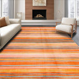 Ultra Soft Area Rug, Non Slip, Stain Resistant, Washable Area Rugs for Living Room, Bedroom, Vintage Abstract Patterned Delight(Orange)