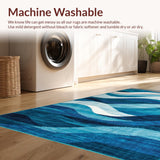 Dynamic Beach Inspired Textural Motif(Blue)