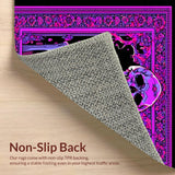 Ultra Soft Area Rug, Non Slip, Stain Resistant, Washable Area Rugs for Living Room, Bedroom, Striking Dark Romantic Imagery(Purple)
