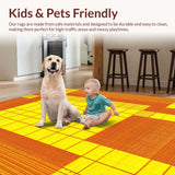 Ultra Soft Area Rug, Non Slip, Stain Resistant, Washable Area Rugs for Living Room, Bedroom, Luxurious Warm Color Fusion(Yellow)