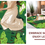 Ultra Soft Area Rug, Non Slip, Stain Resistant, Washable Area Rugs for Living Room, Bedroom, Dynamic Scenic Mountain Landscape(Green)