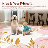 Chic Abstract Leaf Motif(Pink)